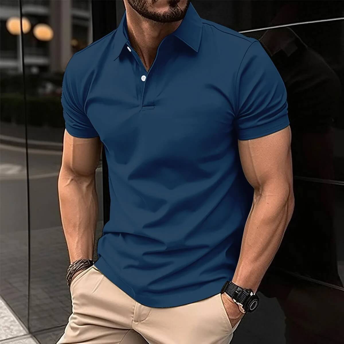 Slim Fit Heren Polo | Effen Design | Comfort Stretch in Trendkleuren