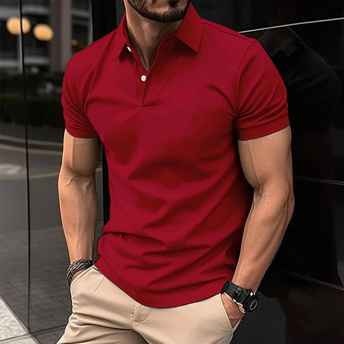 Slim Fit Heren Polo | Effen Design | Comfort Stretch in Trendkleuren