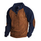 Heritage Contrast Sweater | Knoopsluiting & Raglanmouwen | Warme Outdoorstijl