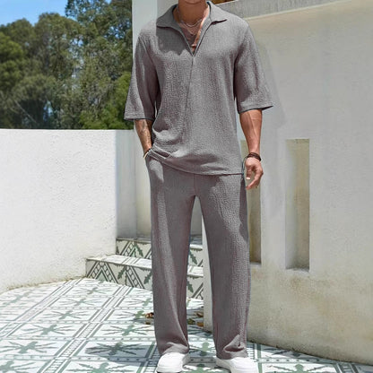 Portofino Relax Set | Polo met Kraag & Broek | Casual Zomerelegantie