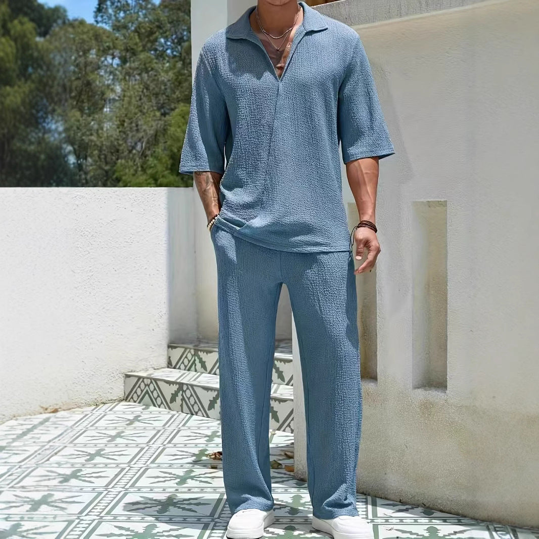 Portofino Relax Set | Polo met Kraag & Broek | Casual Zomerelegantie
