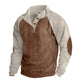 Heritage Contrast Sweater | Knoopsluiting & Raglanmouwen | Warme Outdoorstijl