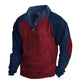 Heritage Contrast Sweater | Knoopsluiting & Raglanmouwen | Warme Outdoorstijl