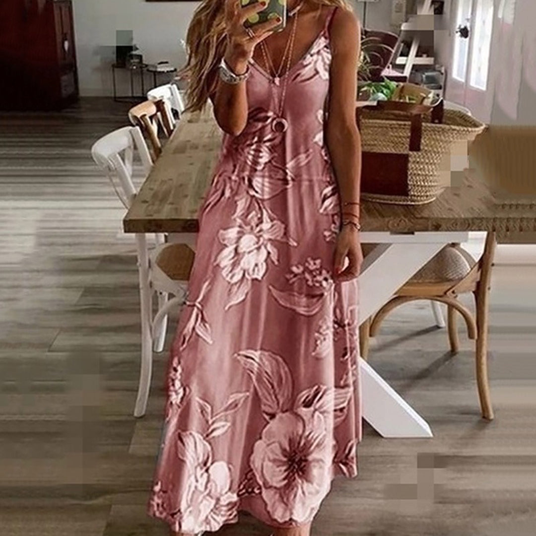 Flora Maxi Dress | Zomerse Bloemenprint | Vloeiende Elegantie