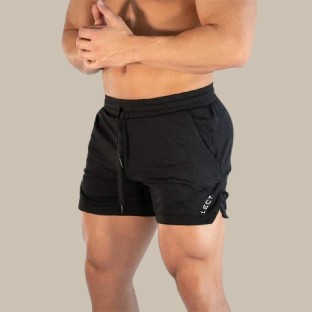 Heren Gym Shorts met Split Zoom | Sneldrogend & Stretch | Sportieve Performance Fit