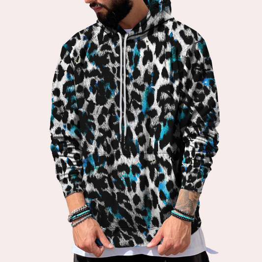 Hoodie Heren | Katoenmix | Luipaardprint & Streetstyle Vibe