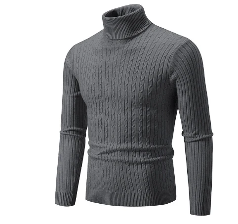Heren Ribgebreide Coltrui | Warme Winter Basic | Slim Fit Look