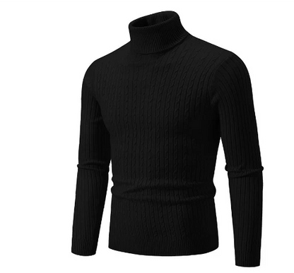 Heren Ribgebreide Coltrui | Warme Winter Basic | Slim Fit Look