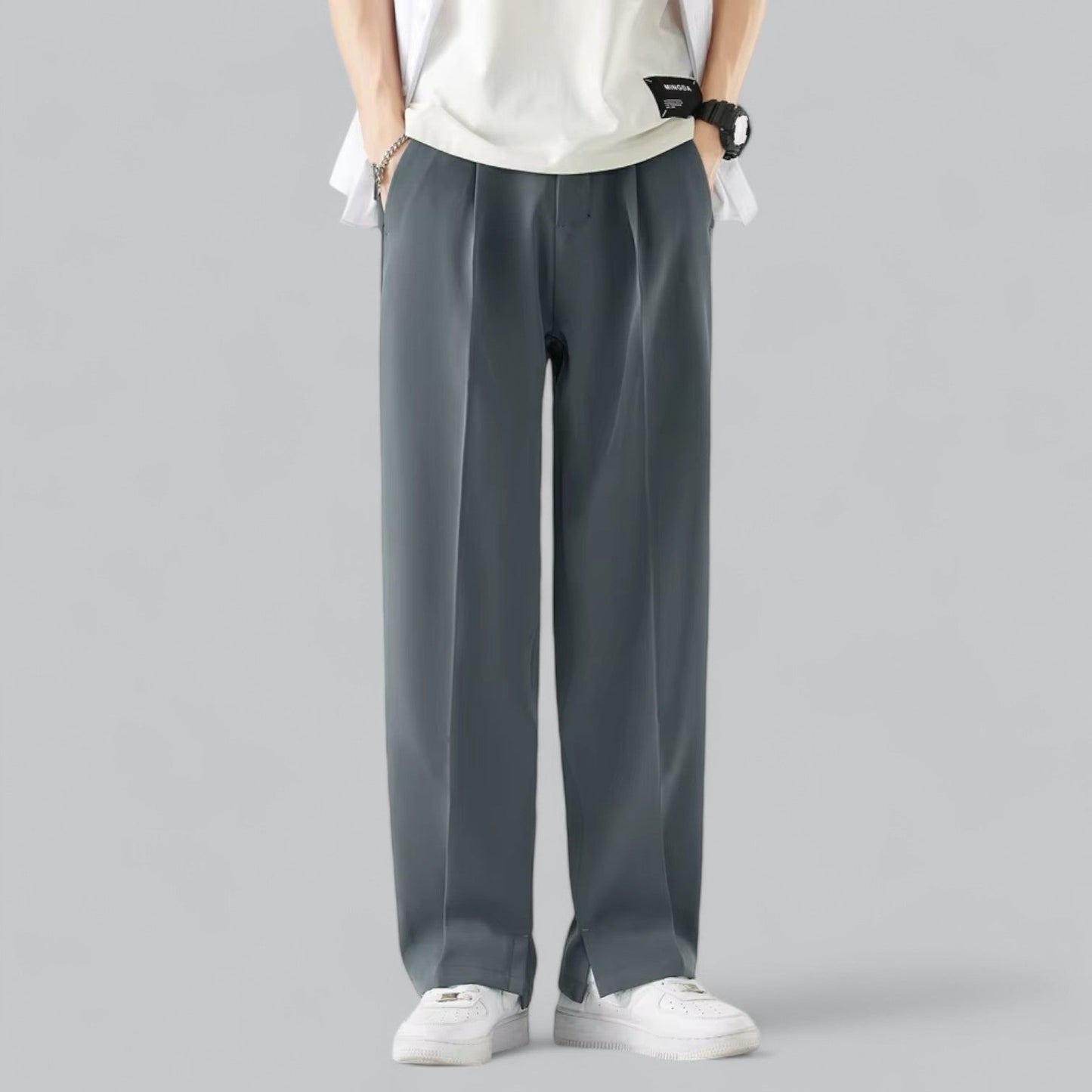 Heren Losvallende Broek | Satijn Look | Casual & Comfort Fit