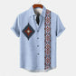 Zomer Overhemd | Katoen-Linnen | Tribal Print & Korte Mouw