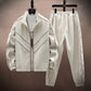 Heren Trainingspak met Contrasterende Strepen | Zip-Up Jack & Jogger | High-Street Athleisure