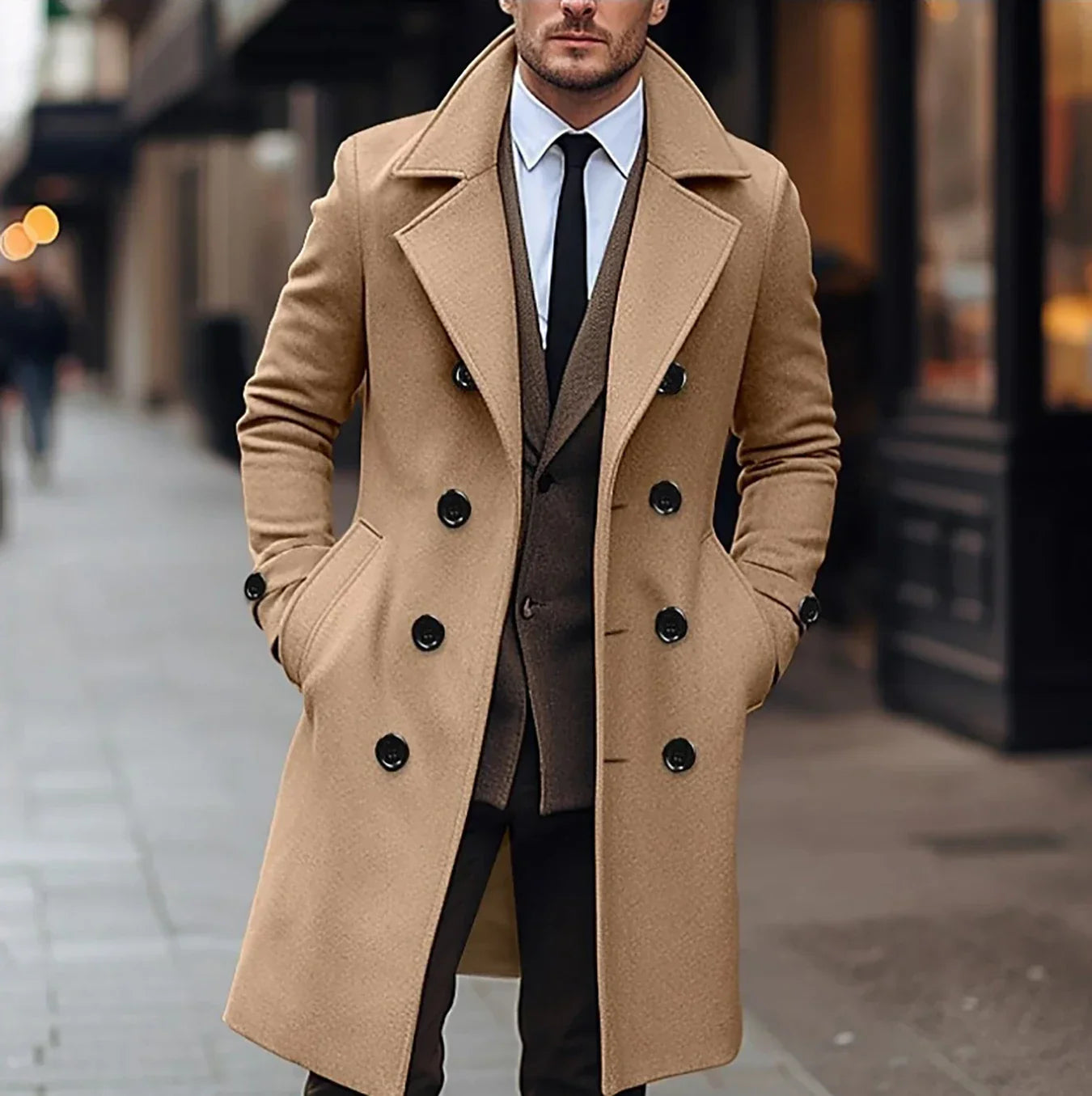 Klassieke Wollen Trenchcoat | Stijlvol & Warm | Perfect voor Zakelijk & Casual