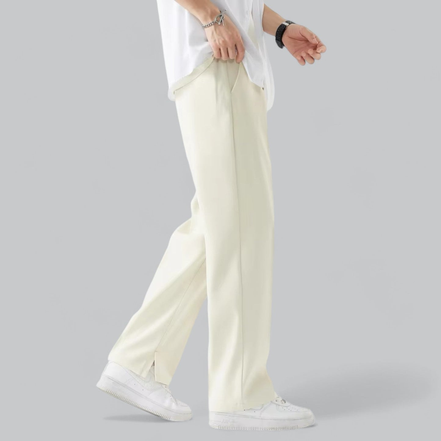 Heren Losvallende Broek | Satijn Look | Casual & Comfort Fit