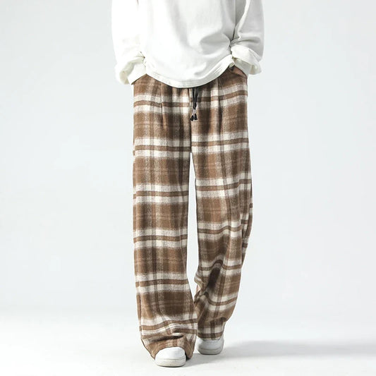 Plaid Relax Pant | Wide-Leg Fit | Casual Ruitdesign
