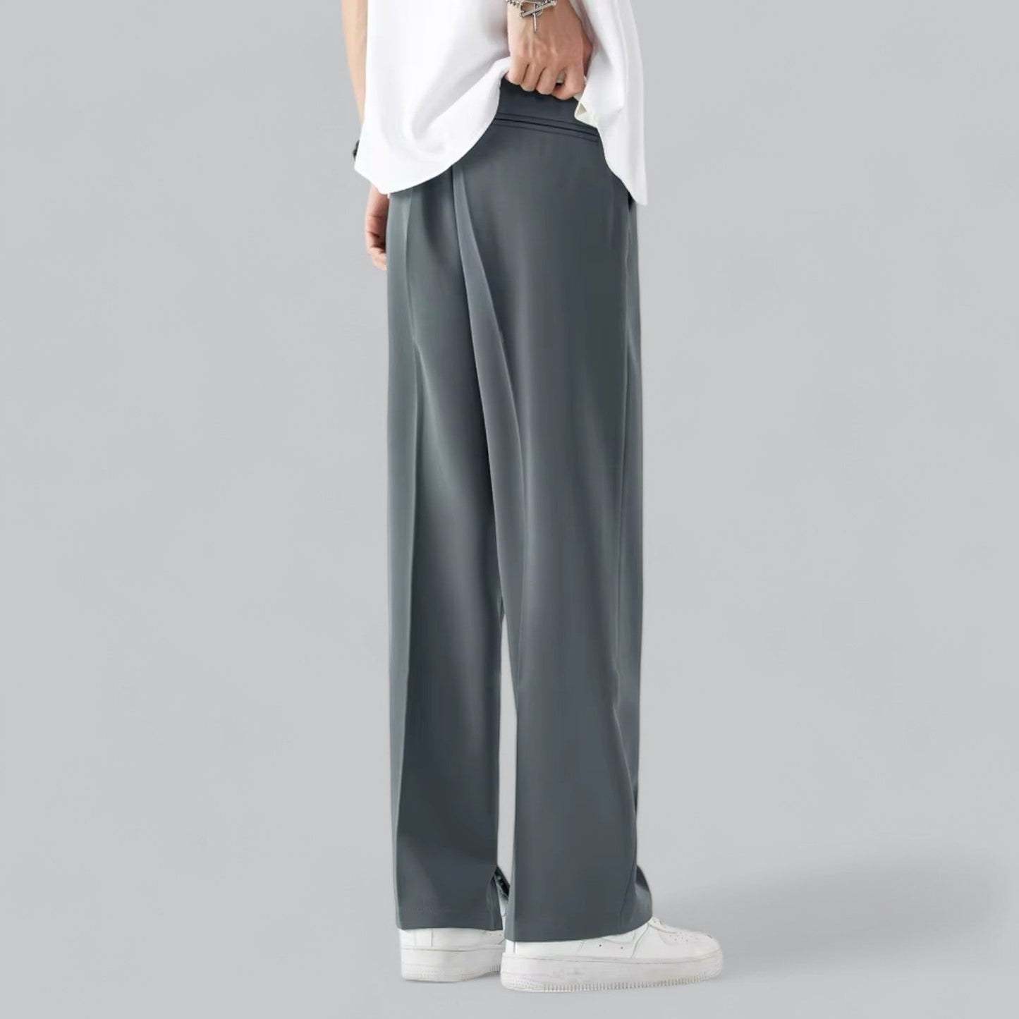 Heren Losvallende Broek | Satijn Look | Casual & Comfort Fit