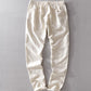 Linnen Jogger Broek voor Heren | Lichtgewicht Loungewear | Ademend Comfort in Effen Stijl
