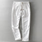 Linnen Jogger Broek voor Heren | Lichtgewicht Loungewear | Ademend Comfort in Effen Stijl