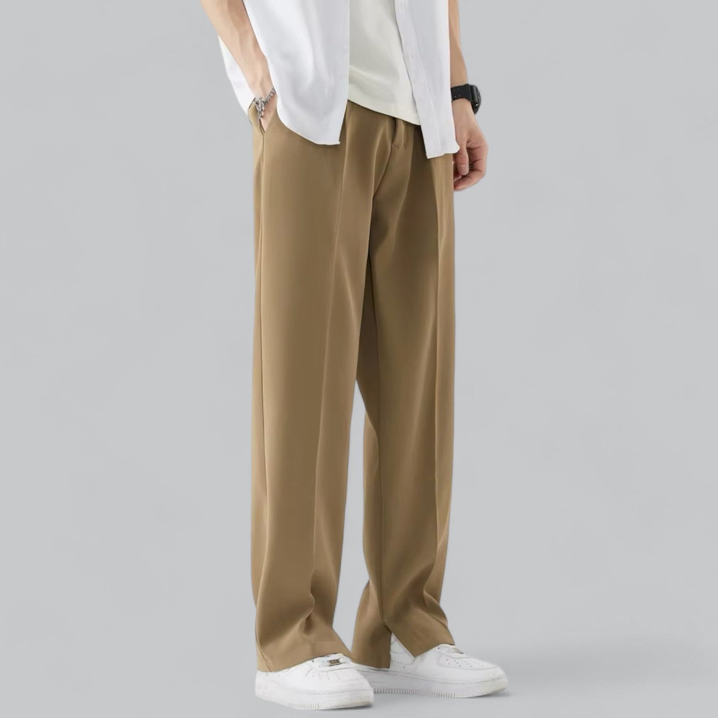 Heren Losvallende Broek | Satijn Look | Casual & Comfort Fit