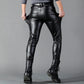 Heren Slim Fit Leren Broek | Stijlvol & Edgy | Kunstleer