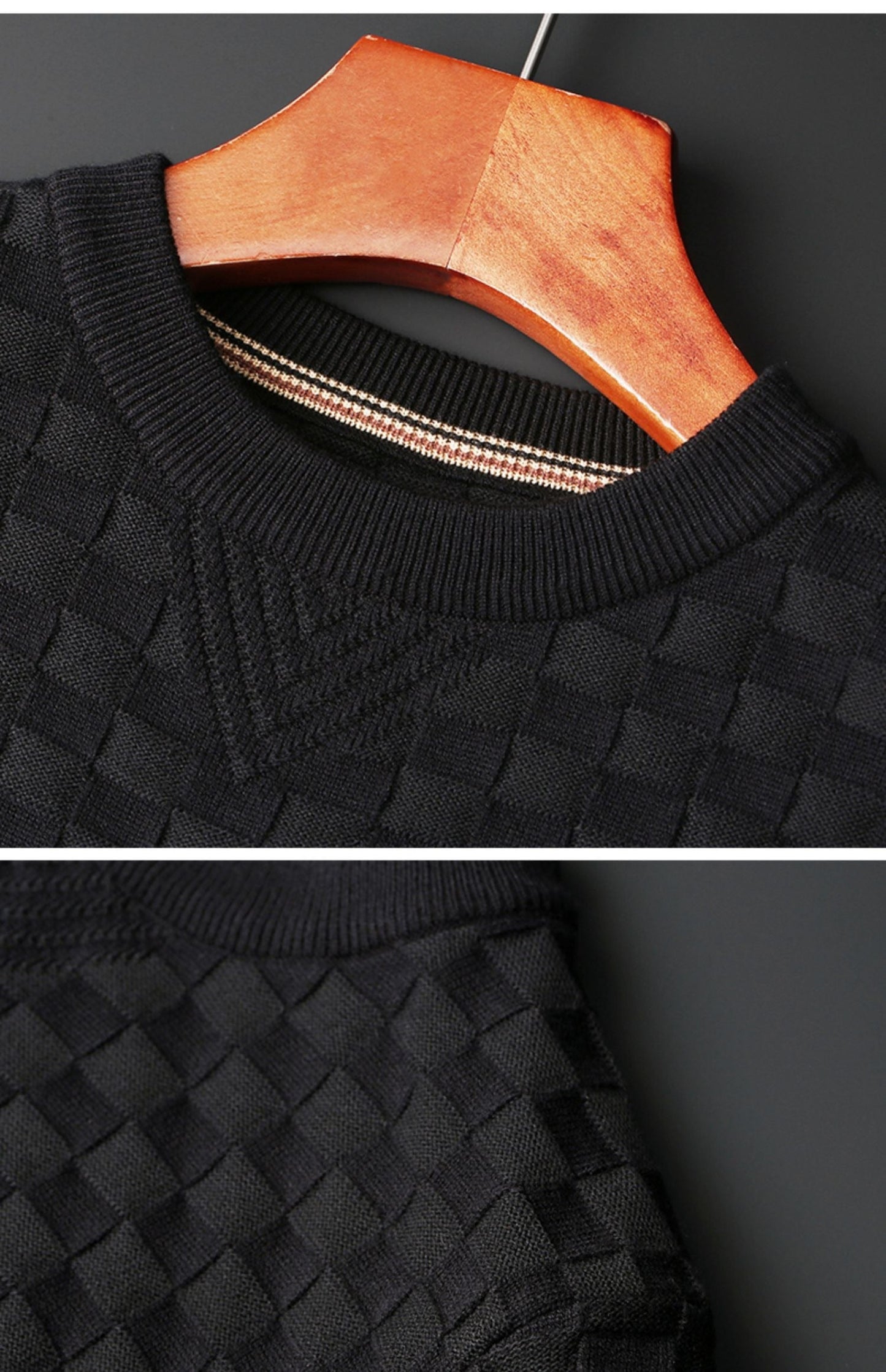 MarcoBellini Bellagio sweatshirt met ruitpatroon