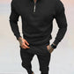Heren Loungepak met Rits | Zandkleur | Slim Fit & Streetstyle