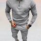 Heren Loungepak met Rits | Zandkleur | Slim Fit & Streetstyle