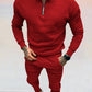 Heren Loungepak met Rits | Zandkleur | Slim Fit & Streetstyle