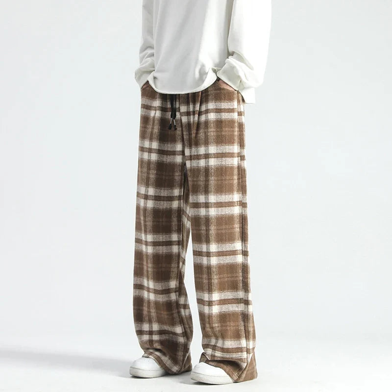 Plaid Relax Pant | Wide-Leg Fit | Casual Ruitdesign