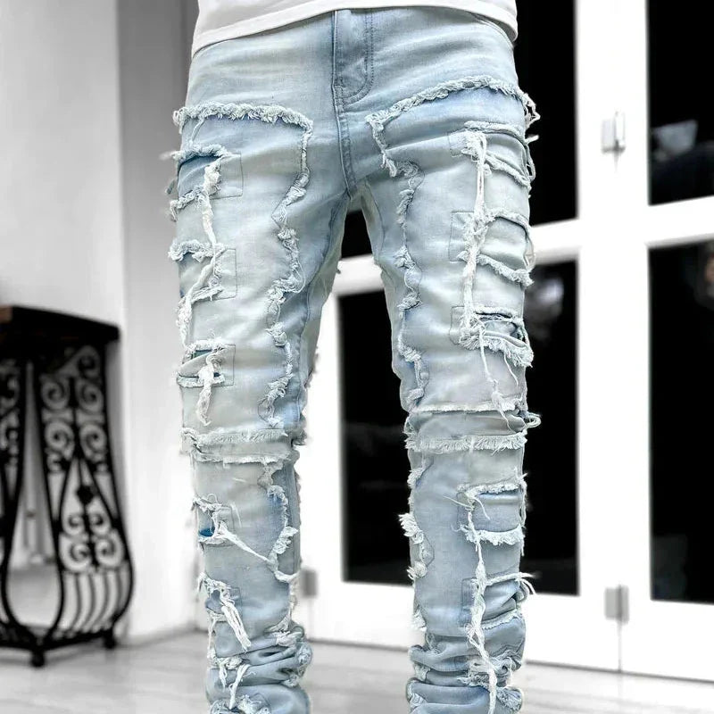 Heren Ripped Jeans | Skinny Fit | Opvallende Streetstyle