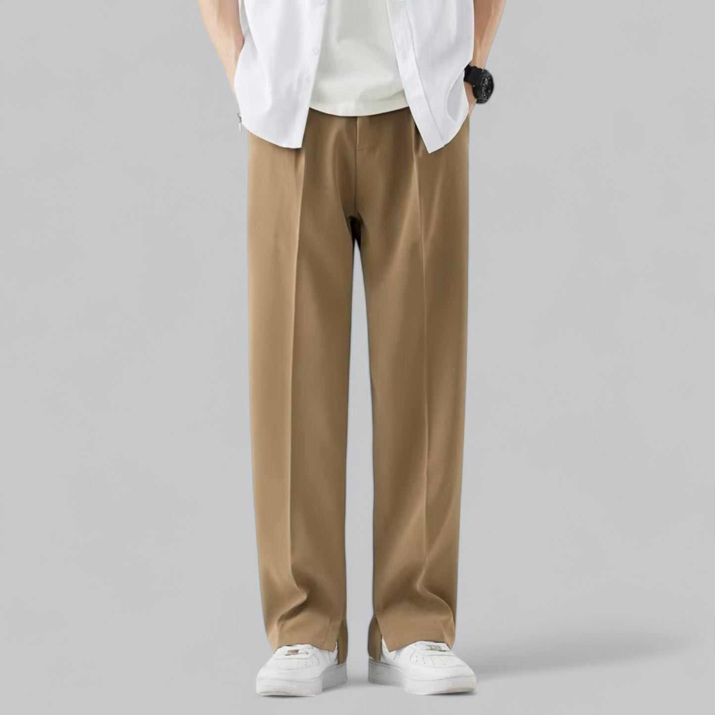 Heren Losvallende Broek | Satijn Look | Casual & Comfort Fit