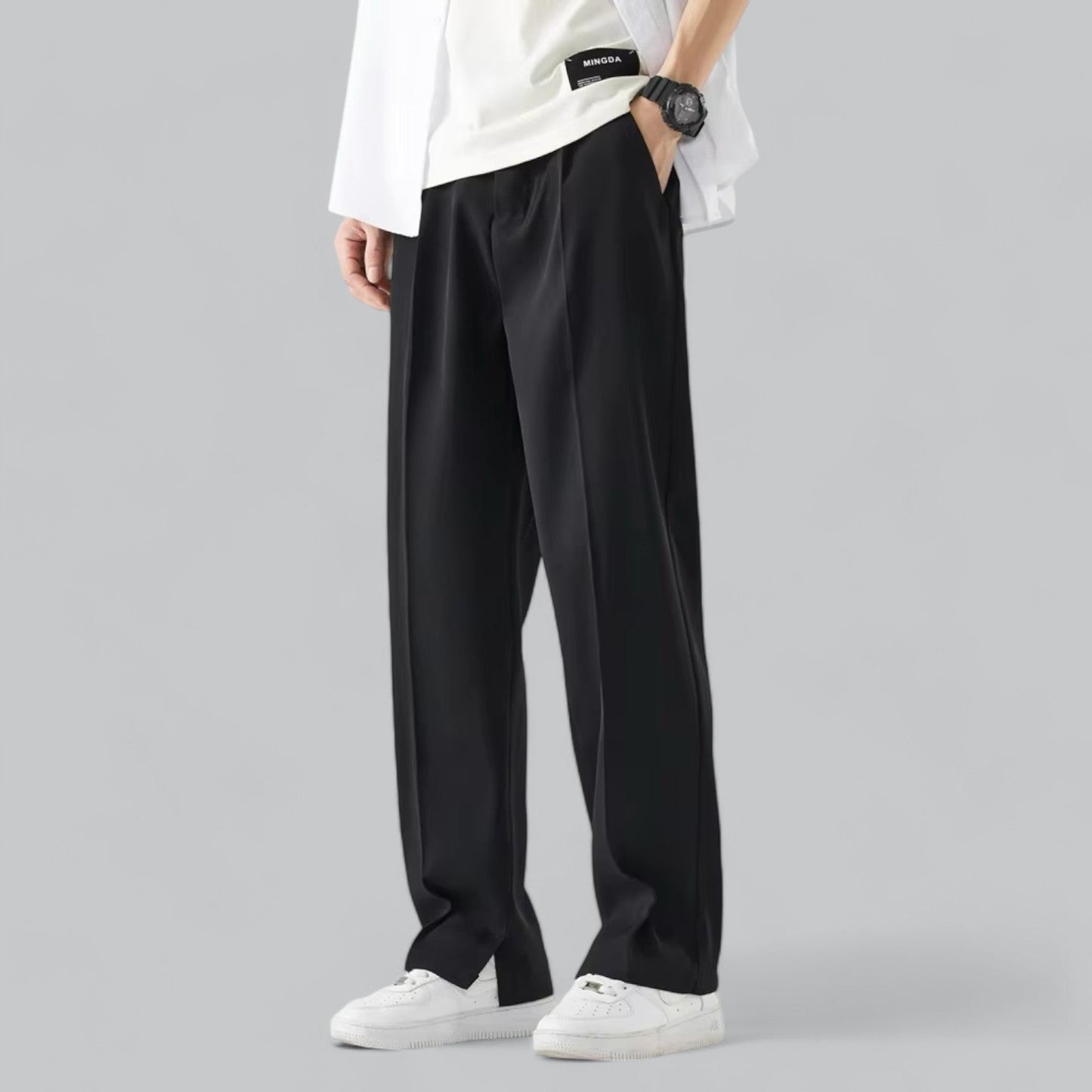 Heren Losvallende Broek | Satijn Look | Casual & Comfort Fit