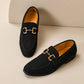 Classic Loafer | Luxe Suède Look | Gouden Bitdetail