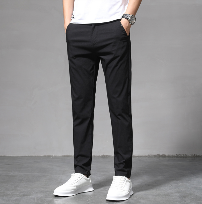 Heren Slim Fit Stretch Broek | Clean Tech Look | Smart Casual Essential