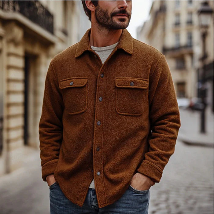 Heren Overshirt met Borstzakken | Casual Laagje | Warm & Trendy