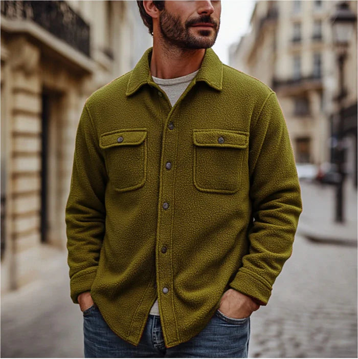 Heren Overshirt met Borstzakken | Casual Laagje | Warm & Trendy
