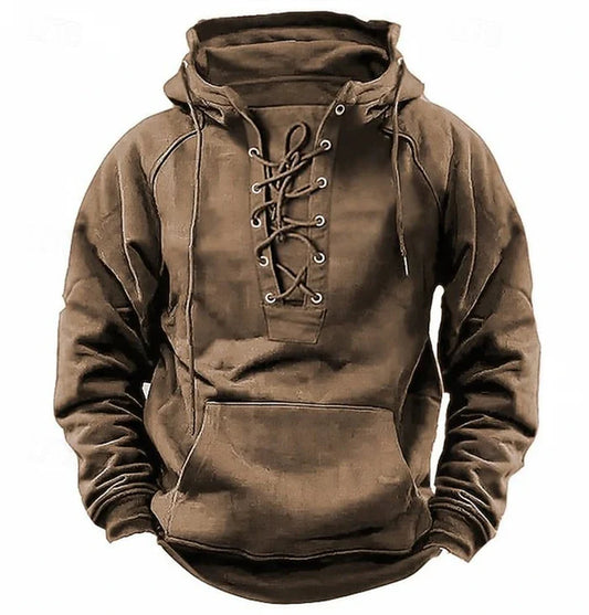 Heren Hoodie met Vetersluiting | Streetwear Style | Comfort & Karakter