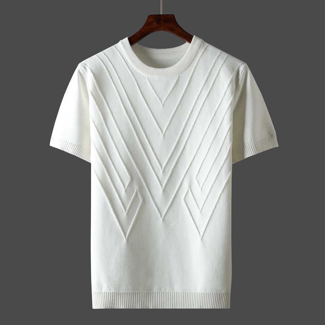 Gebreid T-Shirt | Geometrisch Design | Stijlvol & Comfortabel