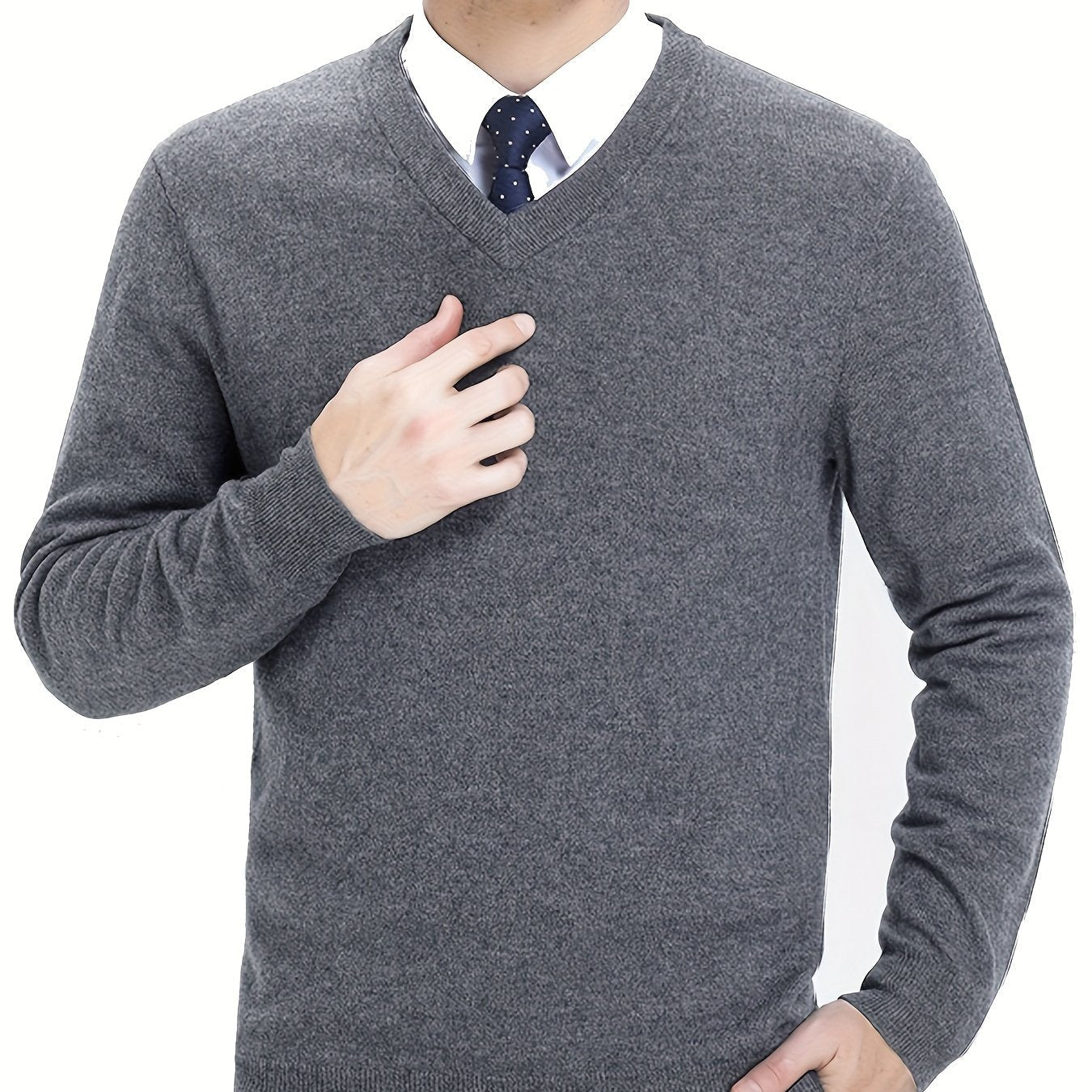 Trui | Katoenmix | V-Hals & Regular Fit