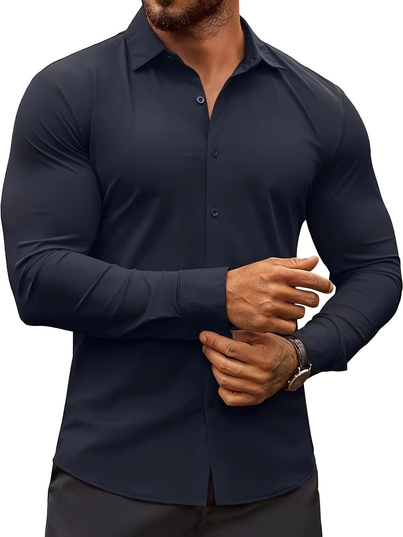 Heren Slim Fit Overhemd | Stijlvol & Comfortabel | Strak Design