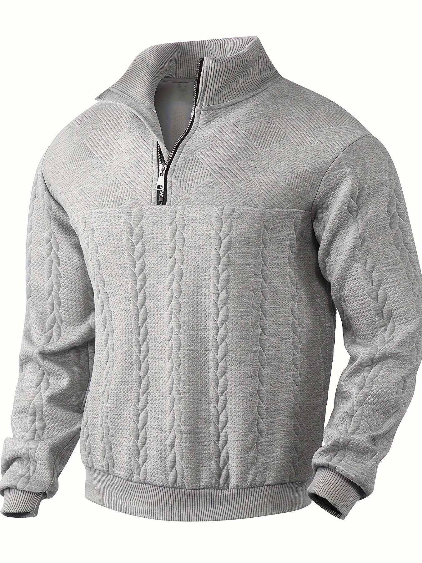 Aspen Cable Knit Sweater | Halve Rits | Klassiek Kabelpatroon
