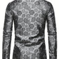 Jacquard Satijnen Overhemd voor Heren | Slim Fit | Luxe Bloemenstructuur