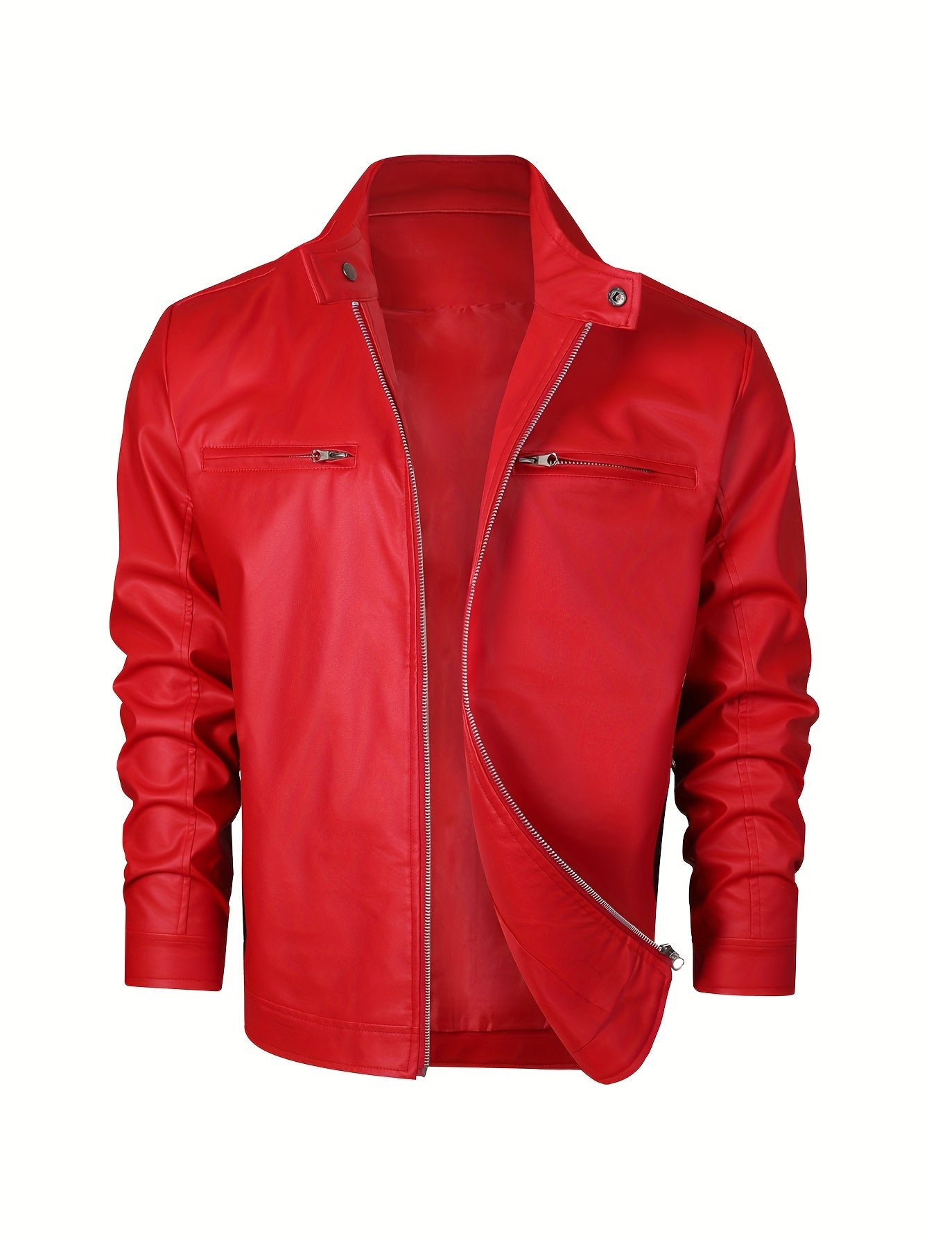 Heren Motorjack | Stijlvolle PU-Leren Jas | Sportieve Biker Look