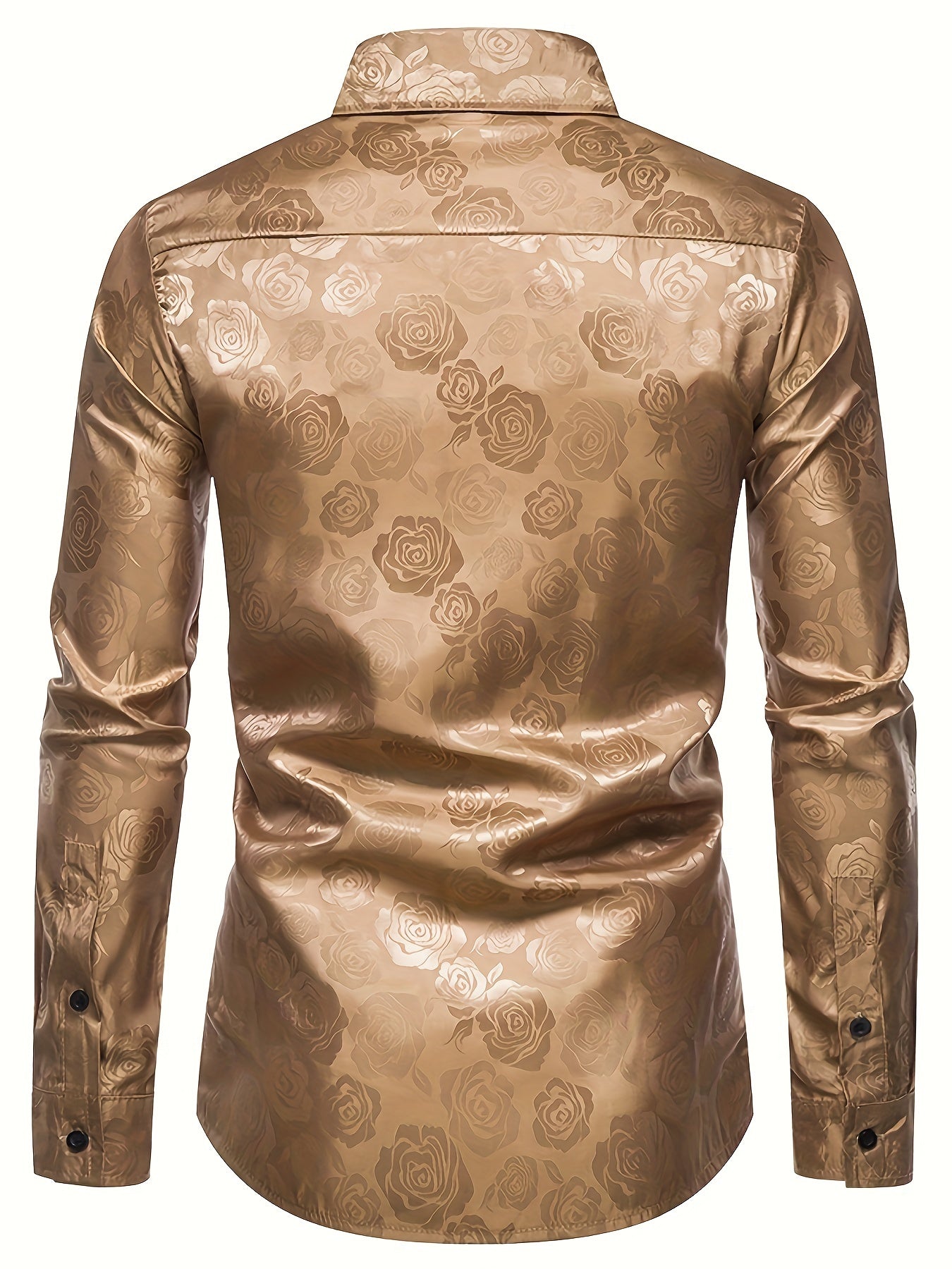 Jacquard Satijnen Overhemd voor Heren | Slim Fit | Luxe Bloemenstructuur
