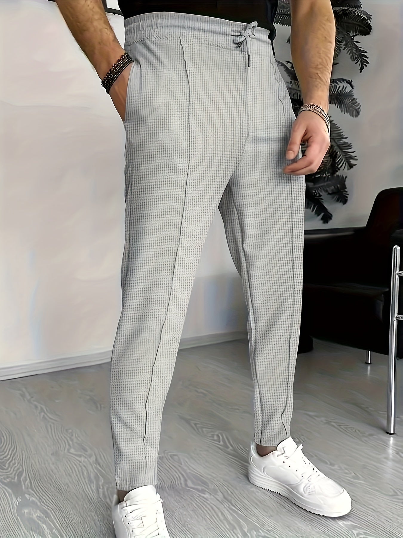 Heren Jogger Broek | Katoenmix | Slim Fit met Elastische Taille