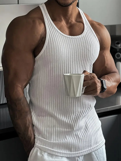 MuscleFit Rib Tanktop | Sportieve Singlet | Zomer & Gym Essential