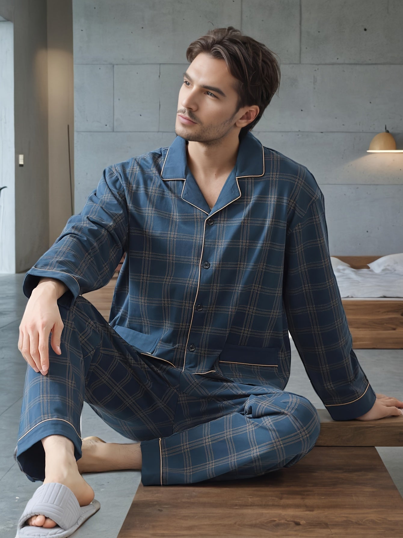Heren Pyjama Set | Klassiek & Comfortabel | Zachte Stof