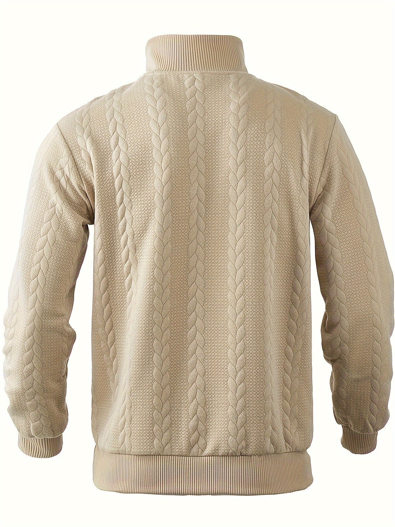 Aspen Cable Knit Sweater | Halve Rits | Klassiek Kabelpatroon