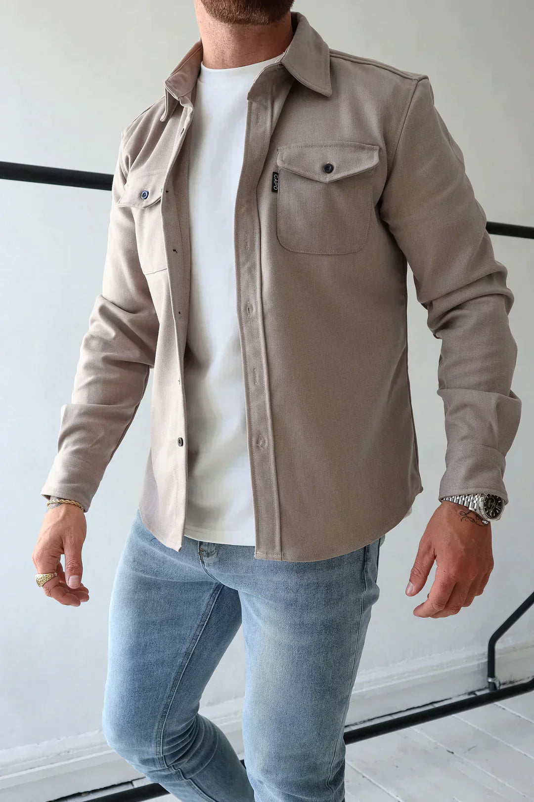 Soho Utility Overshirt | Strakke Streetwear Look | Gelaagd en Functioneel