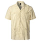 Heren Guayabera Overhemd | Borduurdetail & Opgestikte Zakken | Tropische Elegantie
