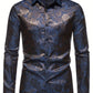 Jacquard Satijnen Overhemd voor Heren | Slim Fit | Luxe Bloemenstructuur